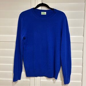 From Future 100% Cashmere Crewneck Sweater Royal Blue Size Large